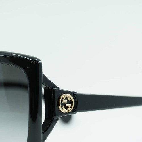 Pre-owned Gucci Gg0876s 001 Black/gradient Grey 60-20-130 Sunglasses In Gray