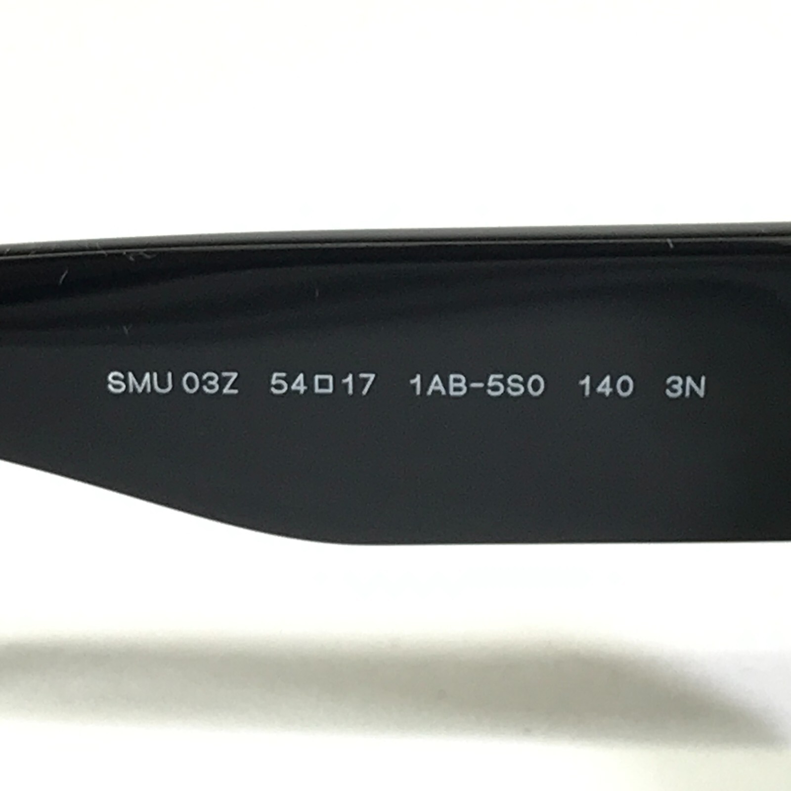 Pre-owned Miu Miu Sunglasses Smu03z 1ab-5s0 Polished Black Gold Cat Eye Frames 54-17-140 In Gray