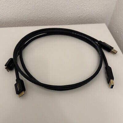 2x Amazon Basics Premium USB 3.0 A Male zu Micro B Kabel 0.9M (NEUWERTIG)