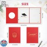 IRENE Graduation Guest Book 2025, Red Gold Graduation Decorations Class of 2025 Decorations Party Guest Book Alternative, Graduates Signature Board for Men Women Congrats Party Signing