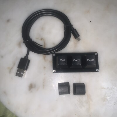 Mini Keypad USB 3 Keys Programming Macro Keyboard Copy Paste Cut HID Keyboard.