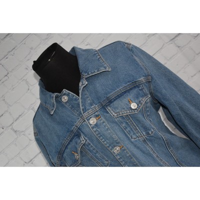 Hudson Jean Jacket Womens Size 1X Blue Denim Cotton 