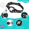 AgoumLux Cat Collar with Airtag Holder, Reflective Cats Collar Breakaway with Bell, Pet Tracker Compatible with Apple Air Tag for Kittens and Puppies, Black, XS(7-9 Inch)
