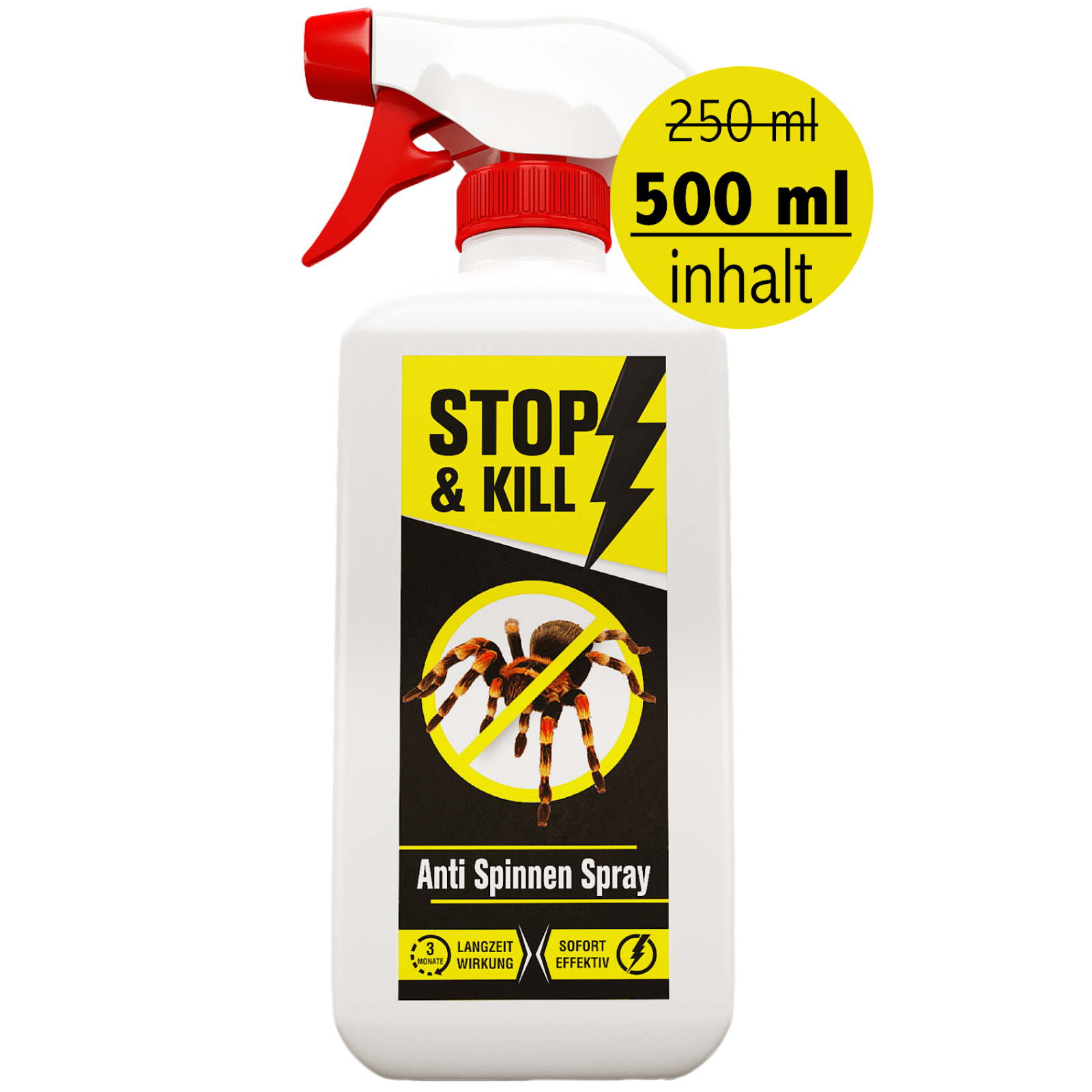 STOP & KILL Anti Spinnen Spray | mit Sofort- und Langzeitwirkung