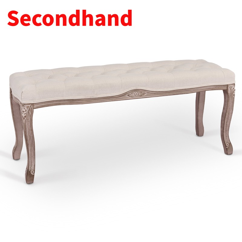 Secondhand Upholstered Entryway Bench Ottoman 44 Inch for Di