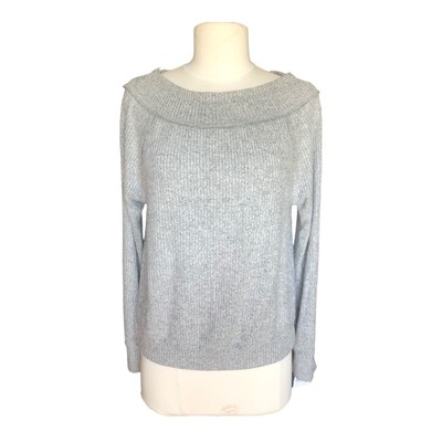 Moa Moa NWT Women s Mock Neck Long Sleeve Lightweight Gray Top Small