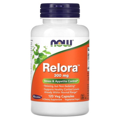 Now Foods Relora 300 мг 120 растительных капсул с гарантией качества GMP, кошерный, веганский,