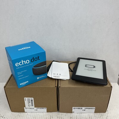 Lot Of 4 Amazon Items, Kindle, Echo Dot Open Box 