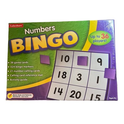 Lakeshore Learning Numbers Bingo - Number Identification Study Game - 36 Players