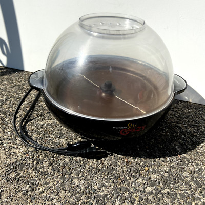 West Bend Vintage Stir Crazy 6 Quart Electric Popcorn Maker 82306 Popper