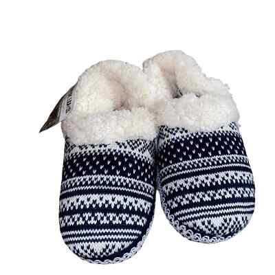 Muk Luks Fur Lined Hard Sole House Shoes Slippers size small n...