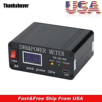 SWR Power Watt Meter FM-AM-SSB 1.8MHz-50MHz Peak Power 120W PWR Meter#USA Ship