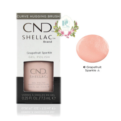 CND Shellac UV Gel Polish 0.25 oz NIB Grapefruit Sparkle