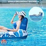 JCLEAL Pool Floats Lounger, Inflatable Pool Floaties Rafts Adult Extra Large Recliner Tanning Lounge Chair Water Floaty with Backrest Footrest Cup Holder for Swimming Pool Beach Lake and Vacation