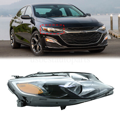 For 2019 2020 2021 Chevrolet Malibu Headlight Halogen Passenger Right Side RH