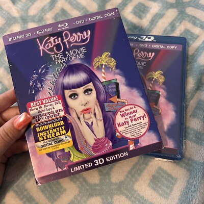 Katy Perry: Part of Me (Blu-ray 3D, Blu-ray, DVD, 3-Disc Set) New Sealed W~SLIP!