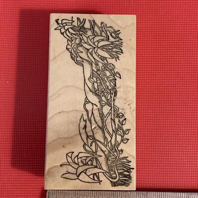 E2,  Stamp Francisco rubber Stamps, Unique Jungle Plants, Orchids, Vines, Tree