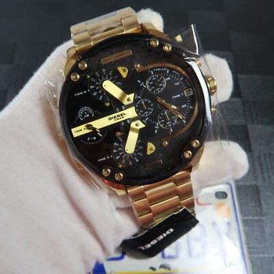 Diesel DZ7333 Mr.Daddy Chronograph Black Dial Gold Stainless Steel Men's Watch