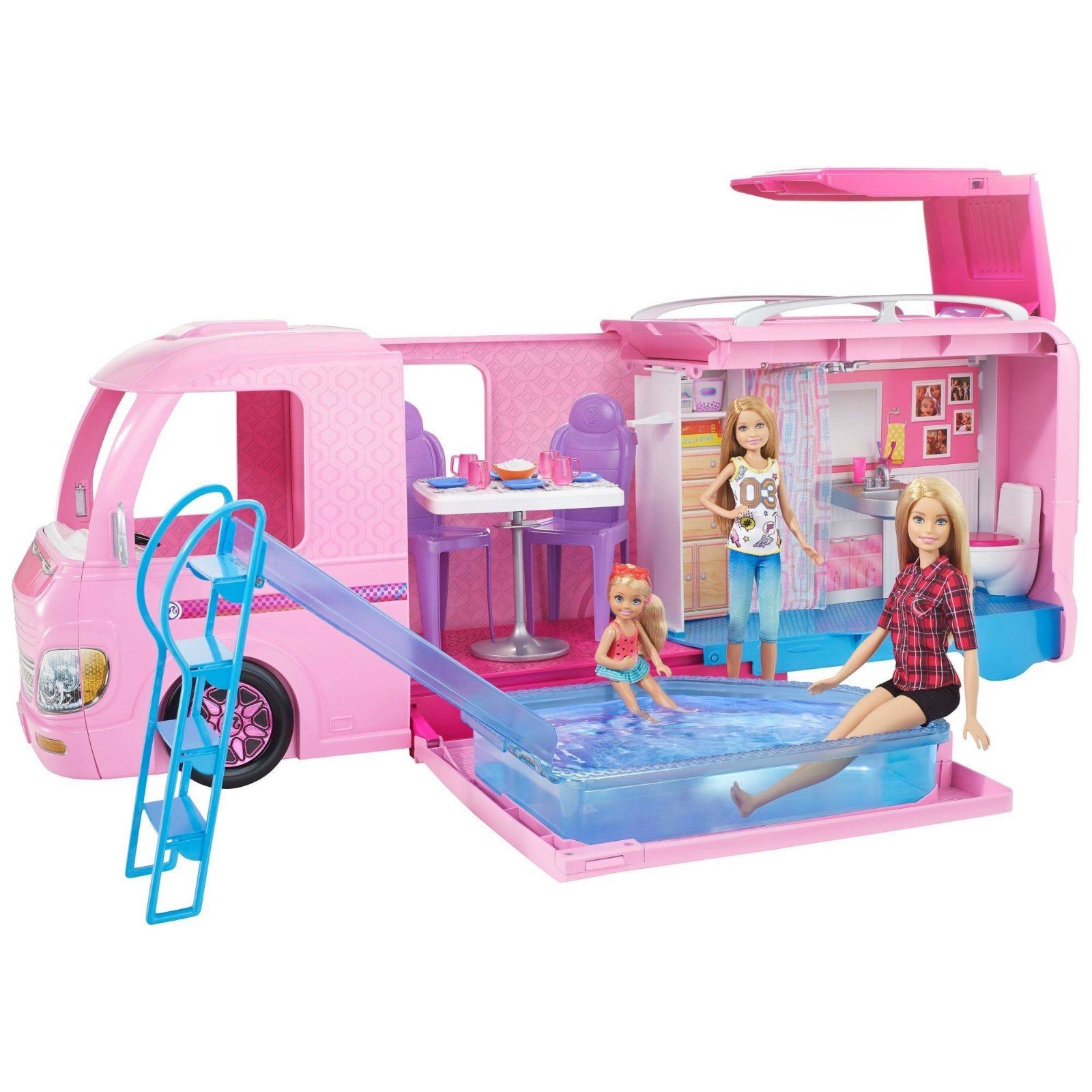 Barbie Dream Camper Adventure Camping Playset NEW DAMAGED BOX