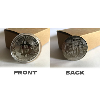 Bitcoin Physical Crypto Coin Commemorative Cryptocurrency with Protective Case