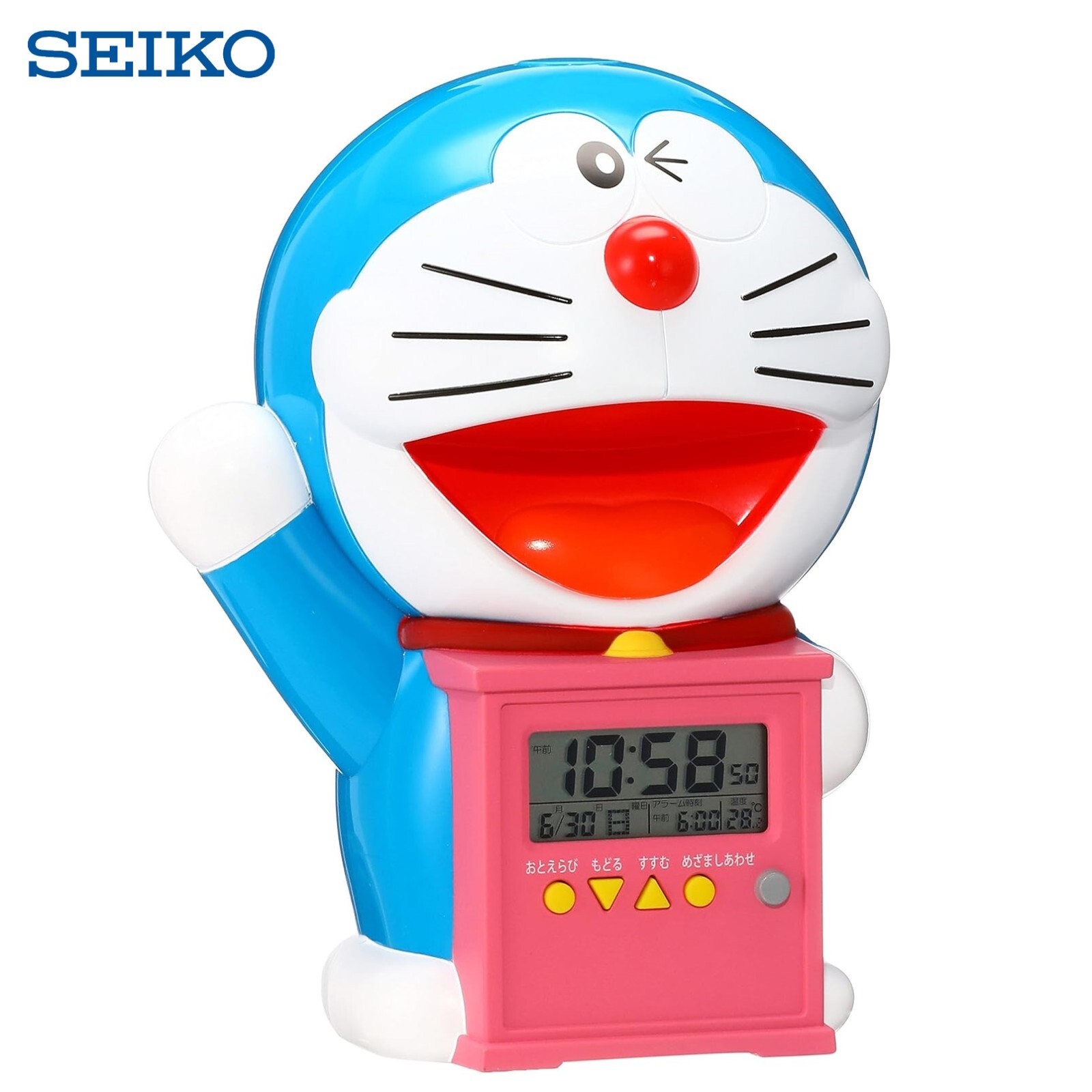 SEIKO Alarm Clock Doraemon Digital JF374A Temperature