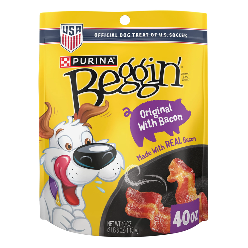 Purina  Strips Dog Treats Original with Real Bacon Flavor Tend...