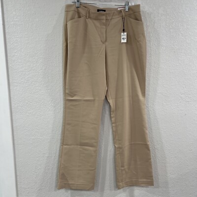 NWT - EXPRESS Barely Boot Mid-Rise PANTS - Beige WOMEN'S Sz 14R