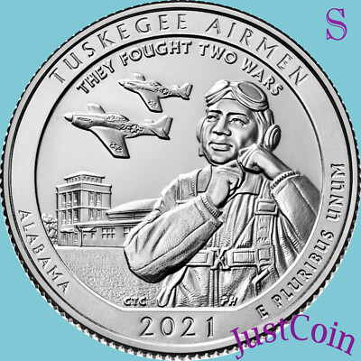 2021-S TUSKEGEE AIRMEN (ALABAMA) NATIONAL PARKS UNCIRCULATED QUARTER LAST in ATB