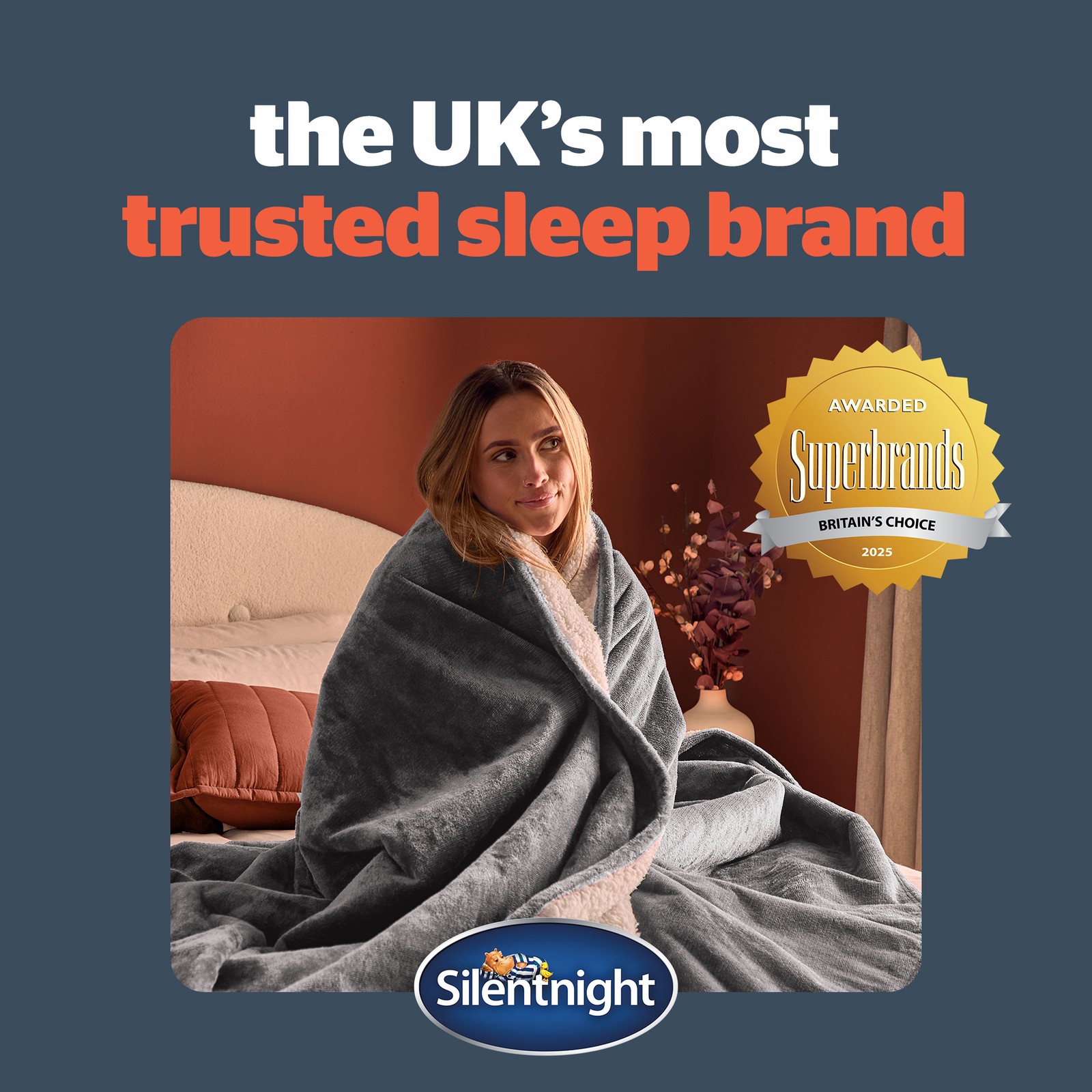 Silentnight Heat Genie Self-Heating Giant Blanket Cosy Sherpa Fleece 180 x 240cm - Picture 9 of 24