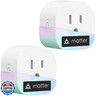 Meross Matter Smart Plug Mini, Easy Setup, 100% Privacy, Compact Size, Support Apple Home, Alexa, Google Home with Schedule and Timer, App and Voice Control, Power Protection, 2.4G Wi-Fi Only (2 Pack)