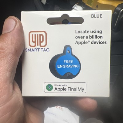 YIP Smart Tag Pet ID Tag and Tracker For Apple iPhone- TO-BKi100C- Blue NEW
