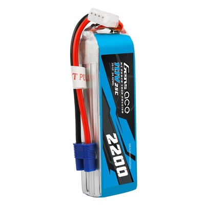 Gens ace 3S Lipo Battery 2200mAh 11.1V 25C Lipo Battery with EC3 Plug for RC ...