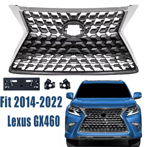 For 2014 2015 2016 2017-2022 LEXUS GX460 Front  Grille Luxury Grill Style Chrome