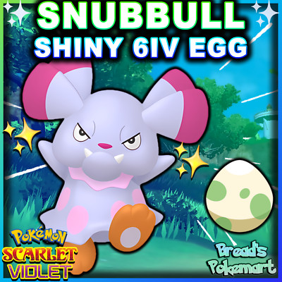 SNUBBULL   SHINY 6IV EGG   Pokemon SCARLET and VIOLET Hatches at lv1 w/ Max IVs