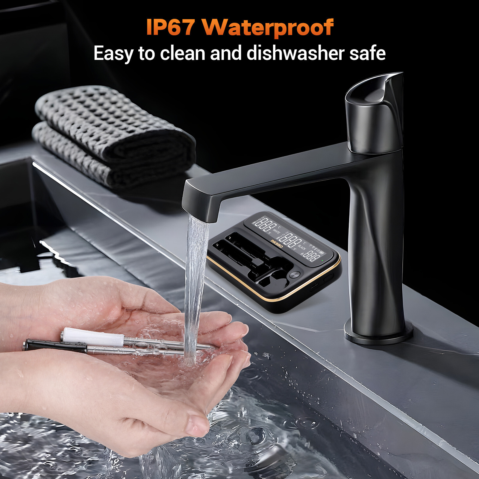 Wireless BBQ Meat Thermometer  WiFi 5G/2.4G Bluetooth 5.4v 80min Data Storage