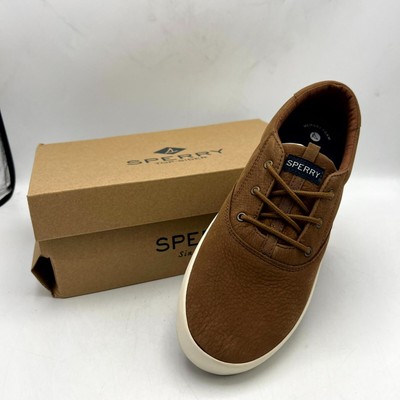Sperry Spinnaker Lace Up Leather Casual Sneakers Brown Men's Size 6 NEW SF3-7