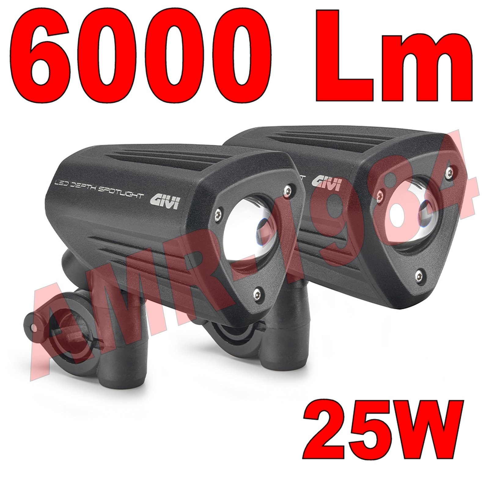 COPPIA FARETTI LED MOTO UNIVERSALI GIVI S312 PROIETTORI FARI SUPPLEMENTARI