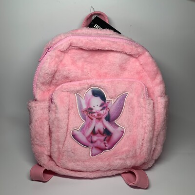 Melanie Martinez Mini Backpack Book Bag Pink Portals Fuzzy Fairy Creature Wings