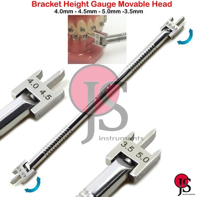 Bracket Positioning Height Gauge Swiwel Head Dental Orthodontic Instruments Lab