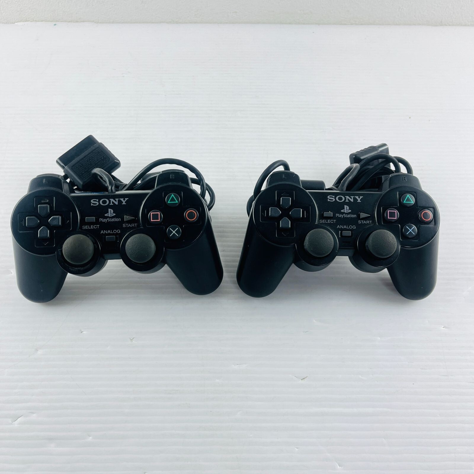 SONY PS2 genuine controller black DUALSHOCK2 set of 2, Japan SONY PS2 genuine controller black DUALSHOCK2 set of 2, Japan