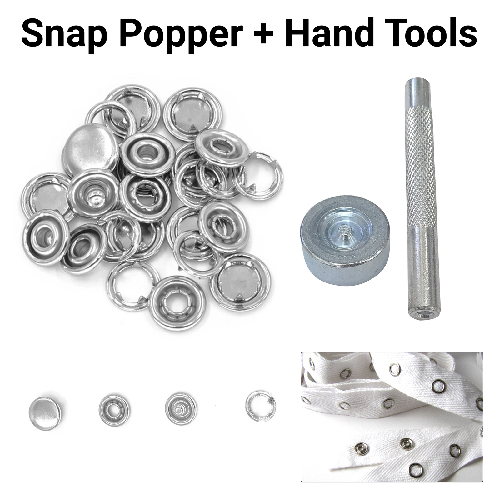 Druckknöpfe Zinke Ring Snap Popper Verbindungen DIY Werkzeug Kit Zum Basteln