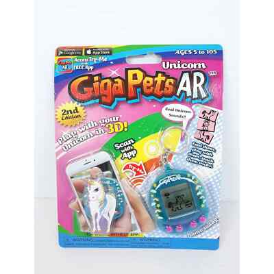 Giga Pets AR 2nd Edition Augmented Reality Virtual Pet Unicorn Keychain [New]