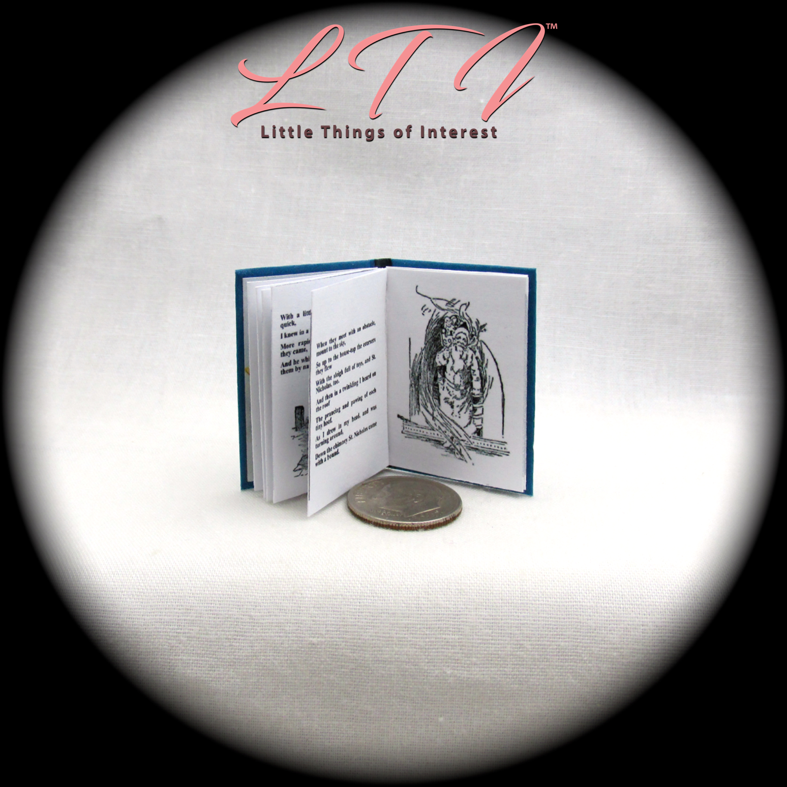 1:6 Scale The NIGHT BEFORE CHRISTMAS Readable Illustrated Miniature Book