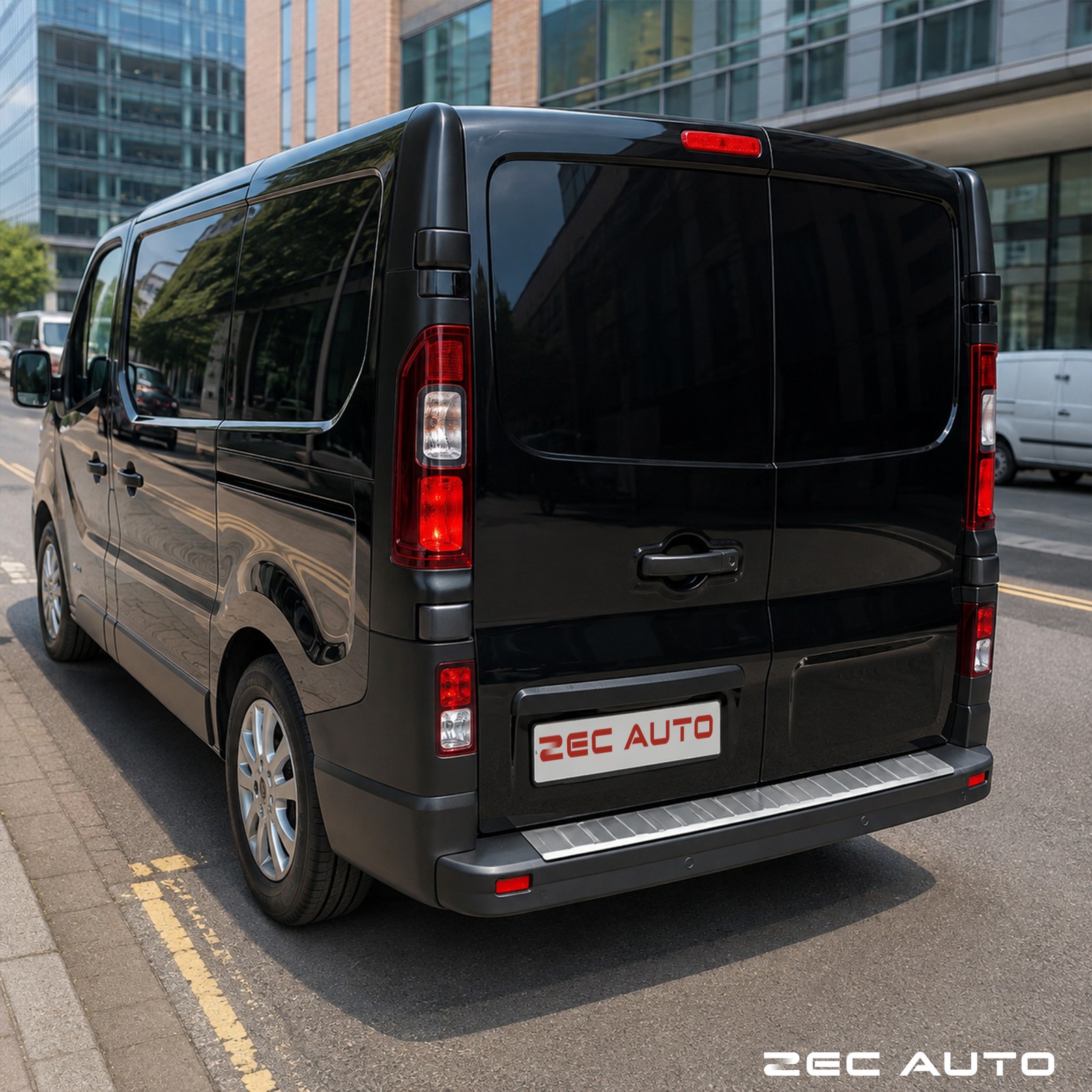 FOR VAUXHALL OPEL VIVARO 2014-2018 CHROME REAR BUMPER PROTECTOR GUARD STEEL TRIM