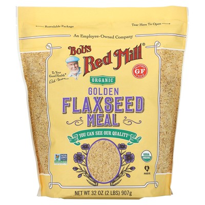 Bob s Red Mill Organic Golden Flaxseed Meal 32 унции 907 г Без глютена, кошерный,
