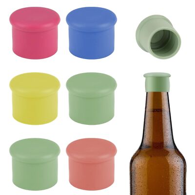 Dewfigs 6 Stück Silikon Kronkorken Silikon Flaschen Deckel Universelle Dichtu...