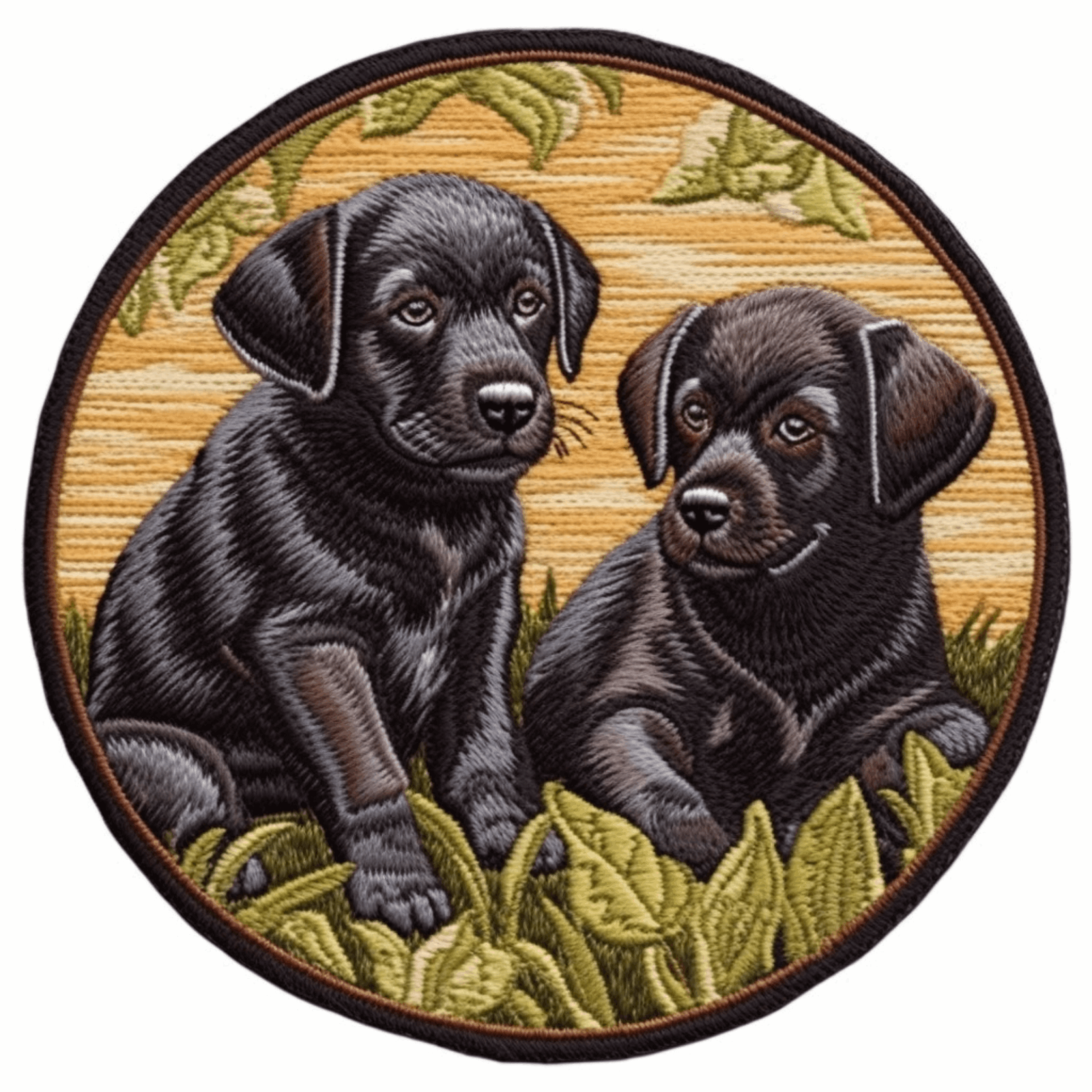 Labrador Puppy Dog Patch Face Cut out Iron on/Sew on Applique For Clothes