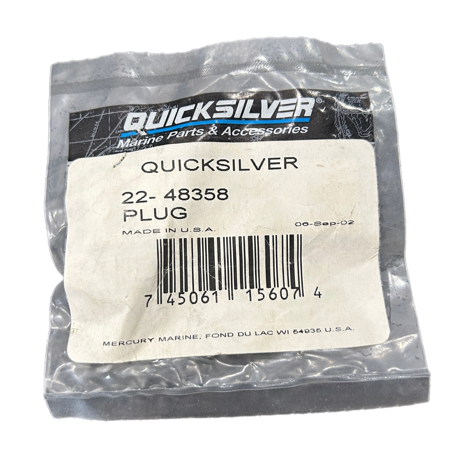 OEM Mercury Quicksilver Intake Manifold Vacuum Hole Plug 22-48358