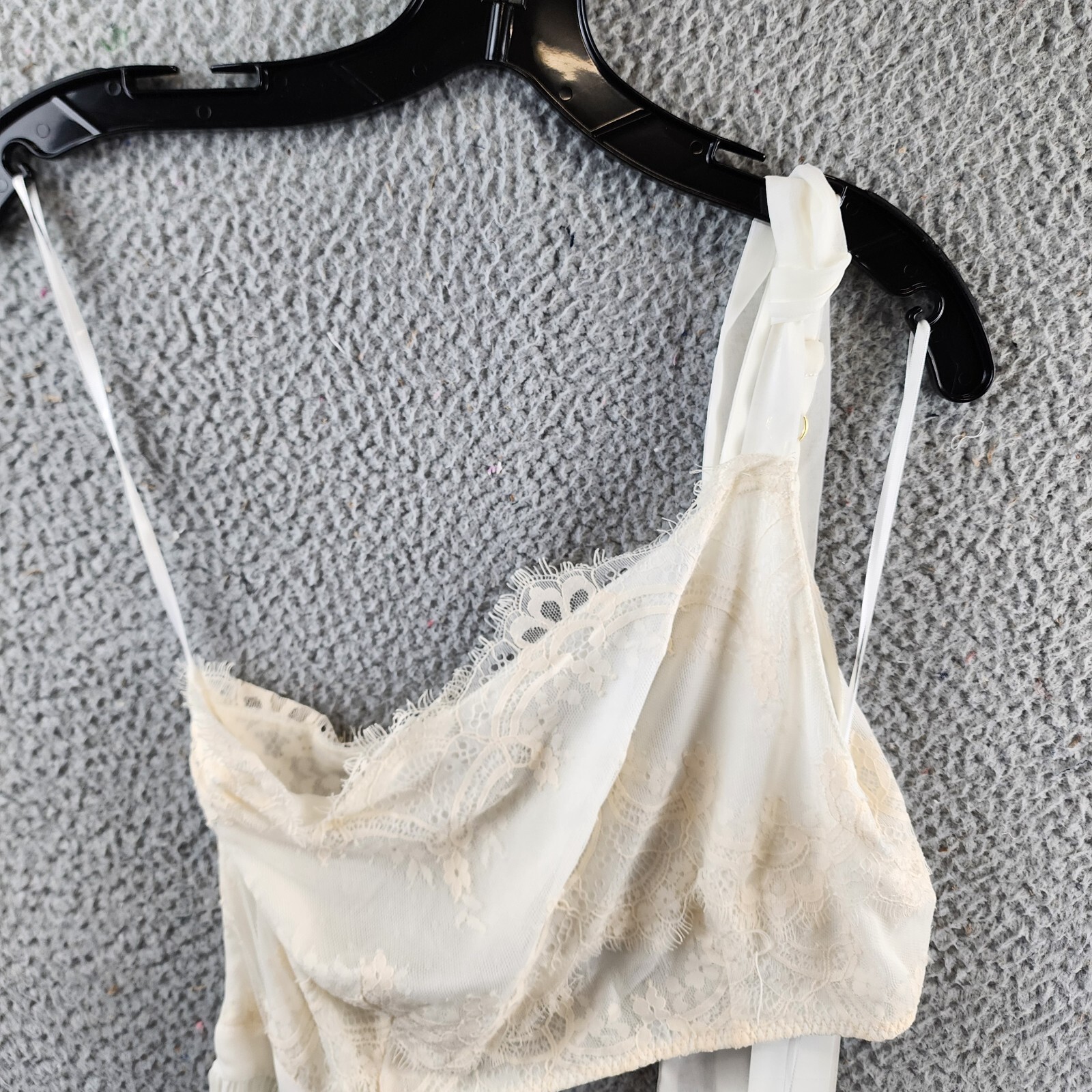 Rya Collection Anniversary Chemise Women's S Ivory/Beige Tie Detail Sleeveless - Picture 3 of 12