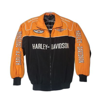 HARLEY DAVIDSON 100TH Anniversary Jacket Orange and Black Size Large